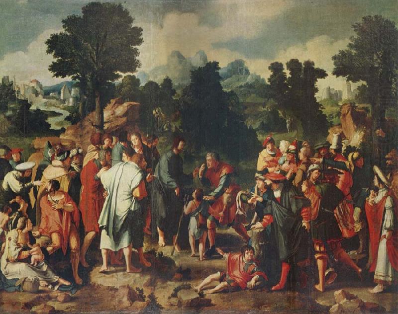 THe Healing of the Blind man of Jericho, Lucas van Leyden